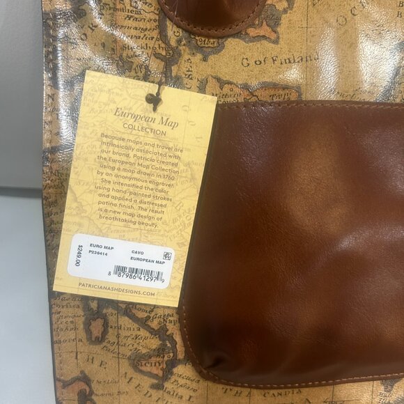 Patricia Nash European Map Cavo Leather Handbag NWT $249 - Picture 9 of 10